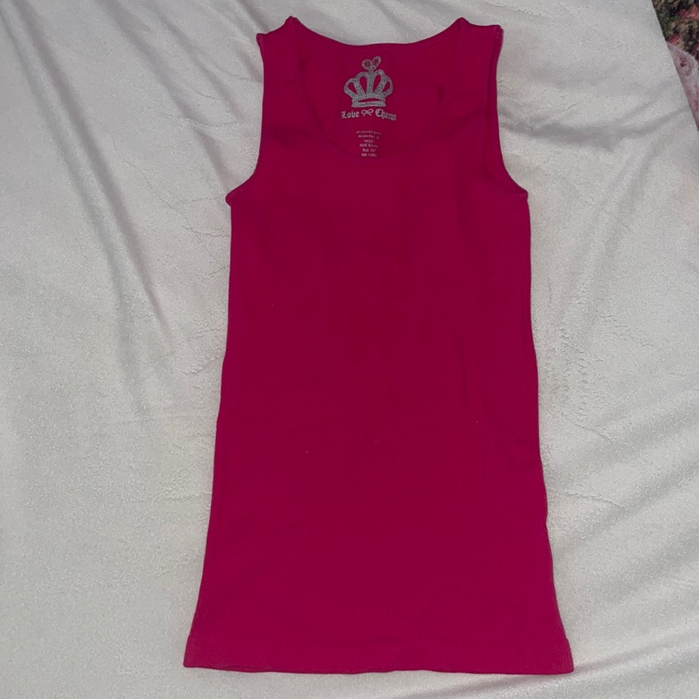 ribbed hot pink tank top from vanilla sky